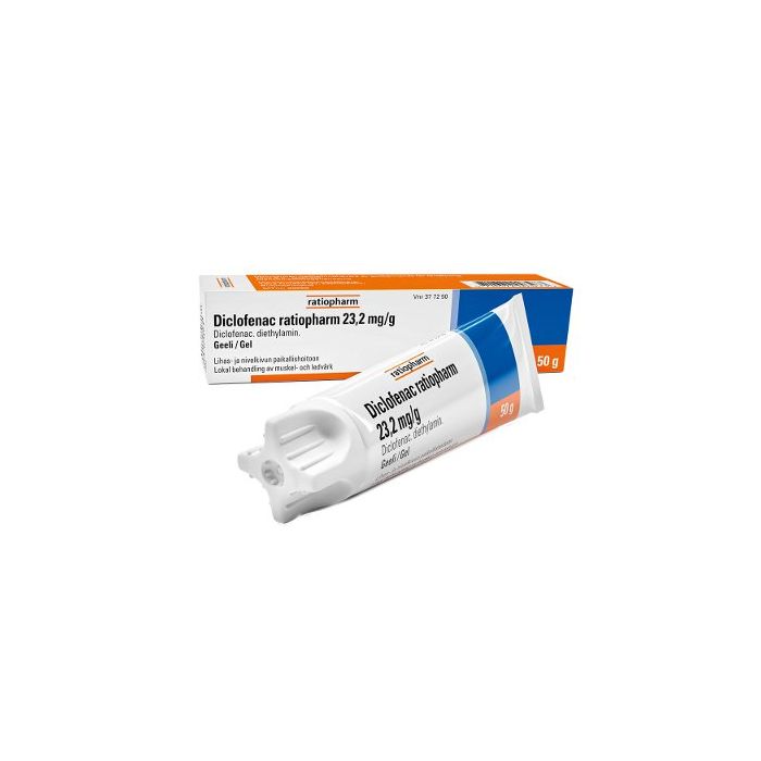 DICLOFENAC RATIOPHARM geeli 23,2 mg/g 50 g