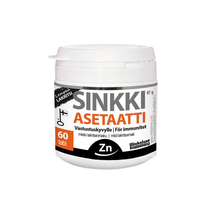 Sinkki Asetaatti lakritsi 60 tabl kuva 3