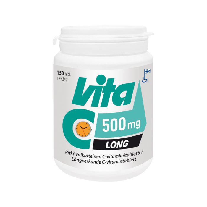 1000024503_Vita_C_Long_500_mg_150_tabl_pakkauskuva_Pakkauskuva22101_jpg