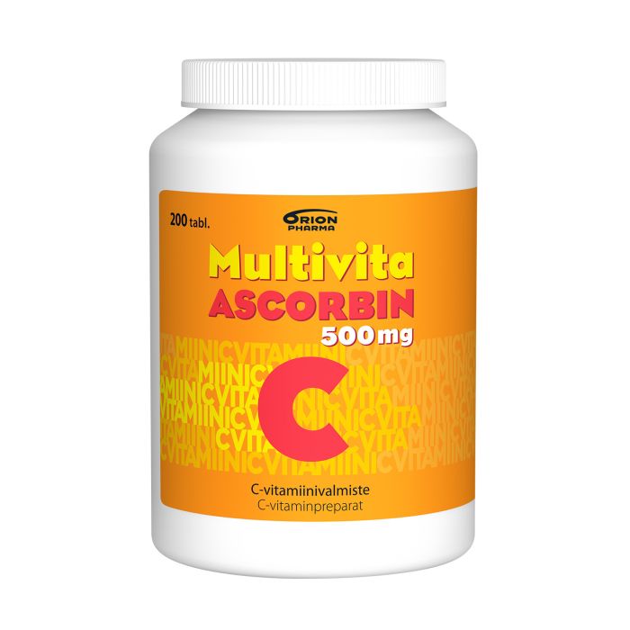 Multivita Ascorbin 500 mg 200 tabl kuva 2