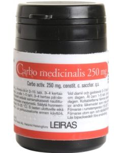 CARBO MEDICINALIS tabletti 250 mg 50 kpl