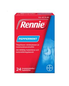 RENNIE PEPPERMINT imeskelytabletti 24 fol