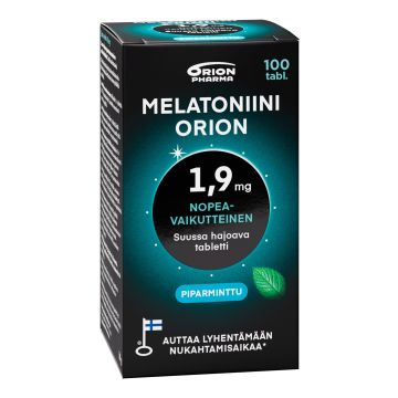 Melatoniini Orion 1,9 mg piparminttu suussa hajoava tabletti 100 kpl